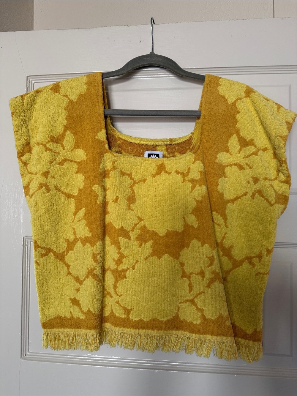 Handmade Yellow Floral Vintage Towel Top
